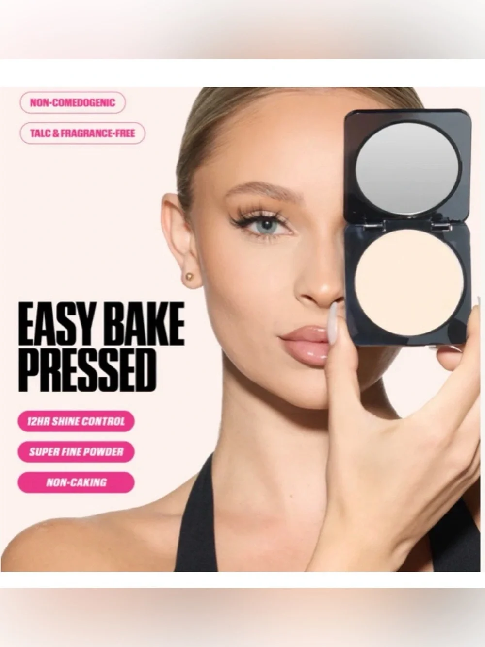 🎨 HUDA | EASY BAKE AIRBUSH MATTE PRESSED SETTING POWDER AND MARSHMALLOW PUFF